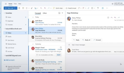 微软的新Outlook for Windows添加了对Teams会议中聊天的支持