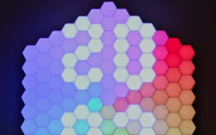 蜂巢式LED挂钟提供色彩缤纷动态的报时方式